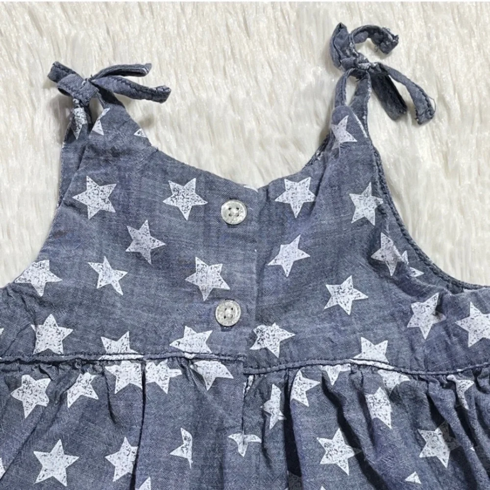 OshKosh chambray star twirl dress 6 months 4th Of July